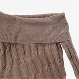 [NONCODE] Rumble Off-Shoulder Unbalanced Knitwear
