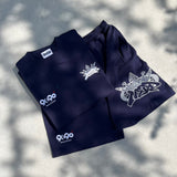 9090 × NERDUNIT King Logo Rhinestone Tee