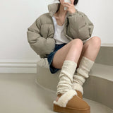 [5color/hot item] Cereal wool leg ribbed warmer