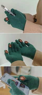 two hole touch finger touch gloves