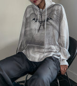 (UNISEX)スプレープリントウォッシングフード