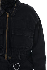 デニムボンバージャケット/DENIM BOMBER JACKET