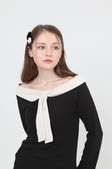 パーミナインオフショルダーTシャツ / peminine offshoulder t-shirt