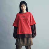 ブラックリストレタリングレイヤードTシャツ