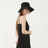 CUT OFF BUCKET HAT (BLACK) (6579683950710)