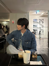 セミオーバーチャイナデニムジャケット / LMN Semi-Overs China Denim Jacket (blue)
