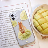 メロンクリームブレッドバニージェリーハードアイフォンケース/melon cream bread bunny jelly hard phone case