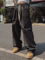 フロイピンタック生地ワイドパンツ
