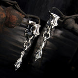 Sagitta-D1 silver hoop earring (4593082826870)