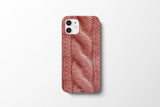 (09 rose) Twisted Knitted matte phone case