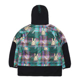 ロイヤルフリースフードジャケット / BSR2223FWJK105 ROYAL FLEECE HOODED JACKET BEAR RABBIT DARK CHECK