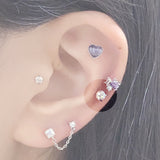 パープルライキーピアス / [Styling] Purple Liky Piercing Set (5 set)