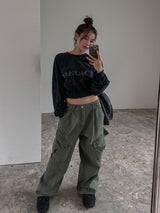 (UNISEX) ホンダウォッシングプリント長袖
