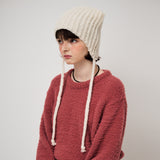 MOHAIR EARMUFF BEANIE, IVORY