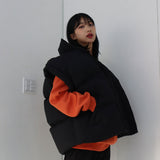 オーバーサイズフィットペディング / Oversize Fit Ki Padding Vest_Black
