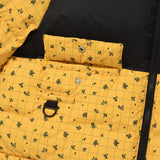 COLORING GRID PATTERN CROP DOWN JUMPER [LIGHT YELLOW]