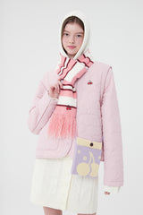 チェリーストライプマフラー／CHERRY STRIPE MUFFLER [PINK]
