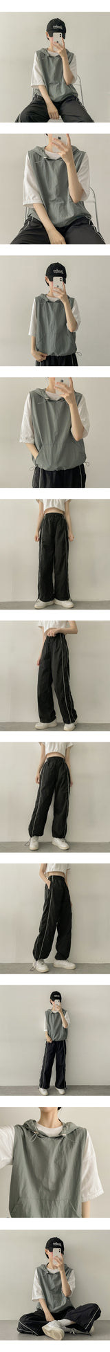 Wins Nylon String Cropped Vest