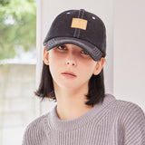 VA Square Denim Label Ballcap / Black Blue
