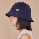 VA Square Stud 6-Panel Bucket Hat / Navy