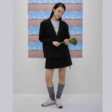 Kairo shirring jacket (black) (6684260270198)