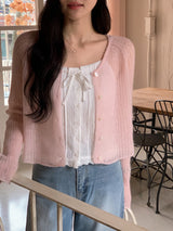 Blossom Mohair Wool Knit Cardigan (5color)