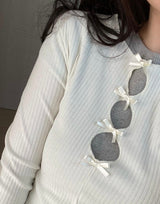 リボンロングスリーブTシャツ