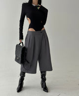 Bermuda Pintuck Slacks Shorts