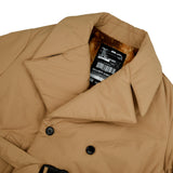 [UNISEX] Reversible Faux Fur and Double-Breasted Padded Coat (Camel) (6656424444022)