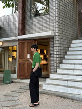 ドットバックベンドワンタックセミワイドスラックス / Dot Back-Bend One Tuck Semi-Wide Slacks (4 colors)