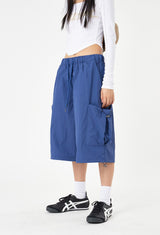 Bermuda nylon string open cargo half pants