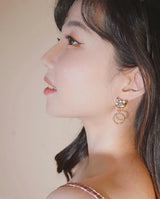 メルビーザキャットシリーズ - アンティークキャットノブピアス / Melbie The Cat Series - Antique Cat Knobs Piercing (Gold ver.)
