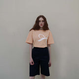 ペールオレンジリボンTシャツ