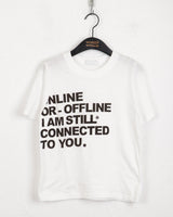 オフラインレタリングセミクロップ半袖Tシャツ