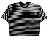 ASCLO Marine Stripe Three Quarter sleeve T Shirt (3color) (6565916049526)