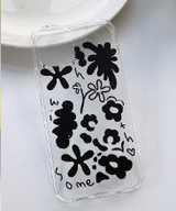 スイートぴーブラックフォーンケース / Sweet Pea Black Phone Case