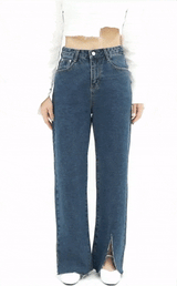ワイドフィットスリットデニムパンツ / WIDE FIT SLIT DENIM PANTS [16627]