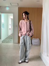 [Wool 20] Shabot Cozy Alpaca Round Knit Cardigan
