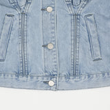 ピンタックライトブルーデニムジャケット/PINTUCK LIGHT BLUE DENIM JACKET [6066]