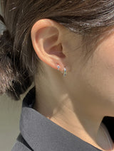 [92.5silver] ミニキュービッグワンタッチピアス