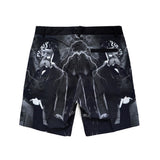 MADNESS PRINT SHORTS - BLACK (6674926239862)