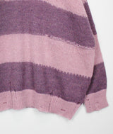 ベターストライプダメージニット/Better Stripe Damage Knit (2color)