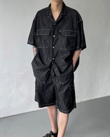 デニムオープンカラーシャツ/SI Denim Open Collar Shirt
