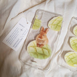 メロンクリームブレッドバニージェリーハードアイフォンケース/melon cream bread bunny jelly hard phone case