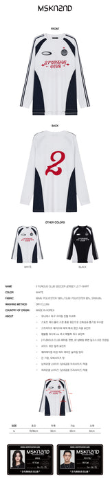 2フューリアスクラブサッカージャージ LS Tシャツ / 2 FURIOUS CLUB SOCCER JERSEY LS T-SHIRT WHITE
