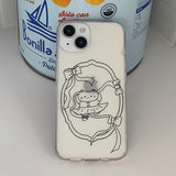 リボンバレエラインキャットスマホケース