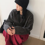 【8color】メイソンベーシックラウンドルーズフィット長袖ニット