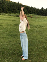 Horizon denim set up pants