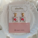 ザアンティークローズスクエアイヤリング / The Antique Rose Square Earring