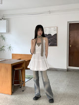 メイチフェスティバル タイシャーリングクロップタンクトップマフラーセット / [Muffler Set] Meichi Festival Tie Shirring Crop Tank Top